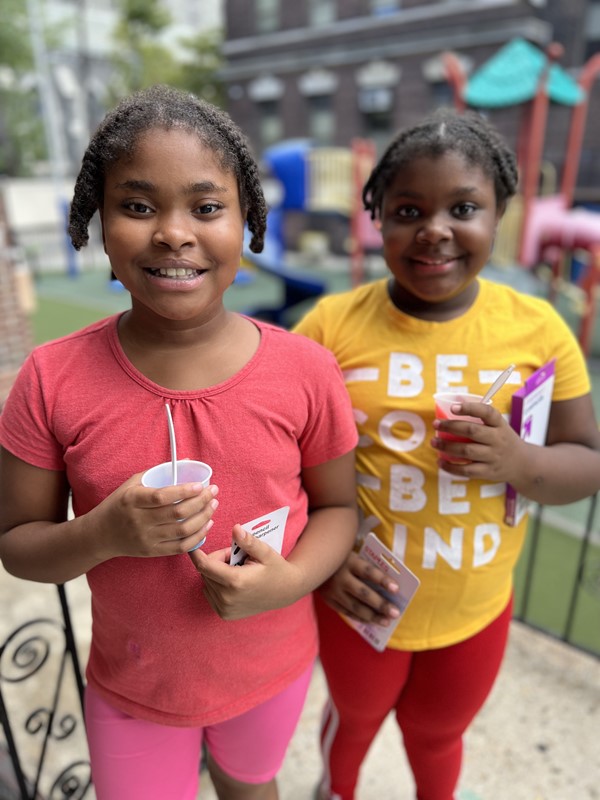 Students Enjoy Icees at the Ice Cream Social